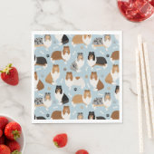 Serviette En Papier Pâtes et os de collie rugueux (En situation)