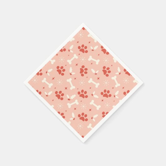 Serviette En Papier Pâtes et os de Noël Motif (Coin)