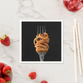 Serviette En Papier Pâtes filées sur une Fourche, Spaghetti alimentair (En situation)