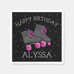 Serviette En Papier Patinage à rouleaux pour fille Anniversaire