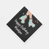 Serviette En Papier Patinage à rouleaux rétro Papier d'anniversaire Na (Coin)