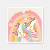 Serviette En Papier Patinage à rouleaux Retro Super fille Anniversaire (Devant)