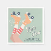 Serviette En Papier Patinage à roulettes cool fête d'anniversaire (Devant)