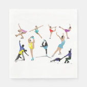 Serviette En Papier Patinage artistique coloré Patinage sur glace en m (Devant)