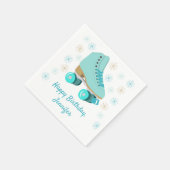 Serviette En Papier Patinage Graphique Roulage turquoise Patinage Thèm (Coin)