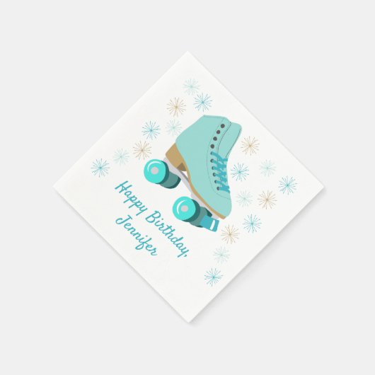 Serviette En Papier Patinage Graphique Roulage turquoise Patinage Thèm (Coin)