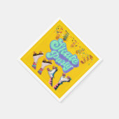 Serviette En Papier Patinage Jaune (Coin)