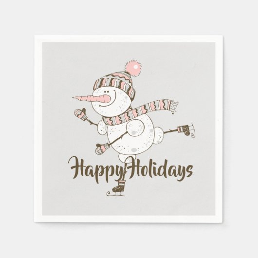 Serviette En Papier Patinage sur glace de Whimsical (Devant)