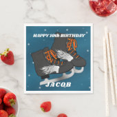 Serviette En Papier Patinage sur glace pour garçon Anniversaire (En situation)