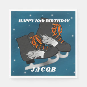 Serviette En Papier Patinage sur glace pour garçon Anniversaire