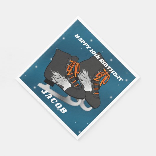 Serviette En Papier Patinage sur glace pour garçon Anniversaire (Coin)