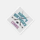 Serviette En Papier Patinoire de hockey sur glace Patinage violet Joye (Coin)