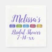 Serviette En Papier Pâtisserie de Cookie Macaron Français Pastel Showe (Devant)