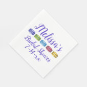 Serviette En Papier Pâtisserie de Cookie Macaron Français Pastel Showe (Coin)