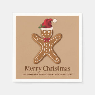 Serviette En Papier Pâtisserie festive de Noël au pain d'épice avec te