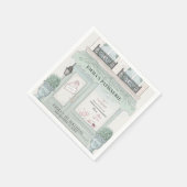 Serviette En Papier pâtisserie Paris Green 1er anniversaire (Coin)