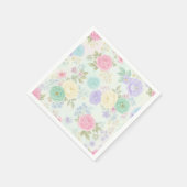 Serviette En Papier Pâtisserie Pastel Floral (Coin)