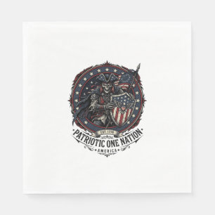 Serviette En Papier Patriote Fantôme Patriotique Monstre Horreur Patri