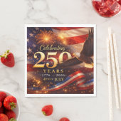 Serviette En Papier Patriotic 250th Anniversary (En situation)
