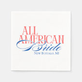 Serviette En Papier Patriotic All American Bride Bachelorette (Devant)