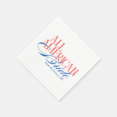 Serviette En Papier Patriotic All American Bride Bachelorette (Coin)