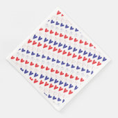 Serviette En Papier Patriotic Hearts Diner Napkins (Coin)