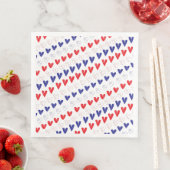 Serviette En Papier Patriotic Hearts Diner Napkins (En situation)