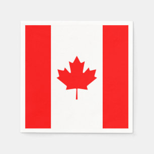 Serviette En Papier Patriotic National Flag of Canada