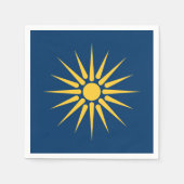 Serviette En Papier Patriotic paper napkins with flag of Macedonia (Devant)