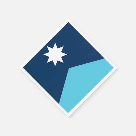 Serviette En Papier Patriotic paper napkins with flag of Minnesota, US (Coin)