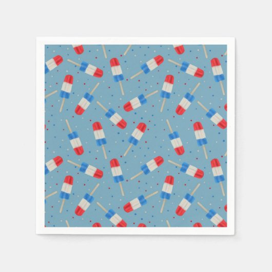 Serviette En Papier Patriotic Popsicles Paper Plates (Devant)