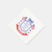 Serviette En Papier Patriotic Red White & I Do Bridal Shower (Coin)