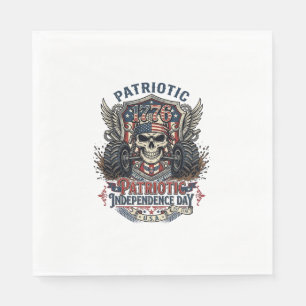 Serviette En Papier Patriotique 1776 Hors Route Camion Monstre Crâne L