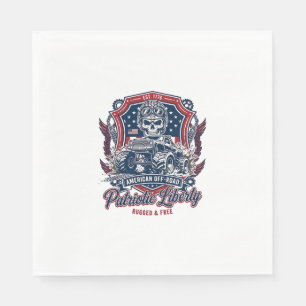Serviette En Papier Patriotique 1776 Hors Route Camion Monstre Crâne L