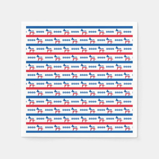 Serviette En Papier Patriotique 2020 Démocrate Donkey Stripes (Devant)