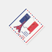 Serviette En Papier Patriotique BASTILLE DAME Carte postale Drapeau Fr (Coin)