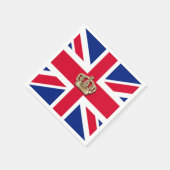 Serviette En Papier Patriotique Couronne et Union Jack (Coin)