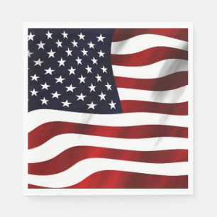 Serviette en papier patriotique Drapeau USA