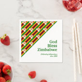 Serviette En Papier Patriotique | DRAPEAU ZIMBABWE | Papier zimbabwéen (En situation)