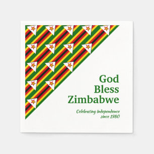 Serviette En Papier Patriotique DRAPEAU ZIMBABWE Papier zimbabwéen