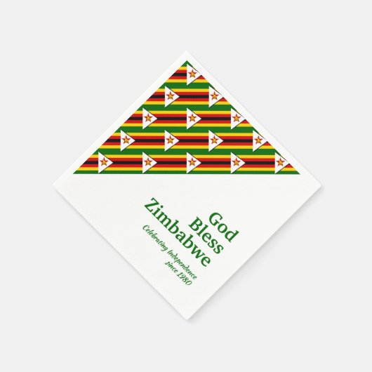 Serviette En Papier Patriotique | DRAPEAU ZIMBABWE | Papier zimbabwéen (Coin)
