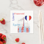 Serviette En Papier patriotique français (En situation)