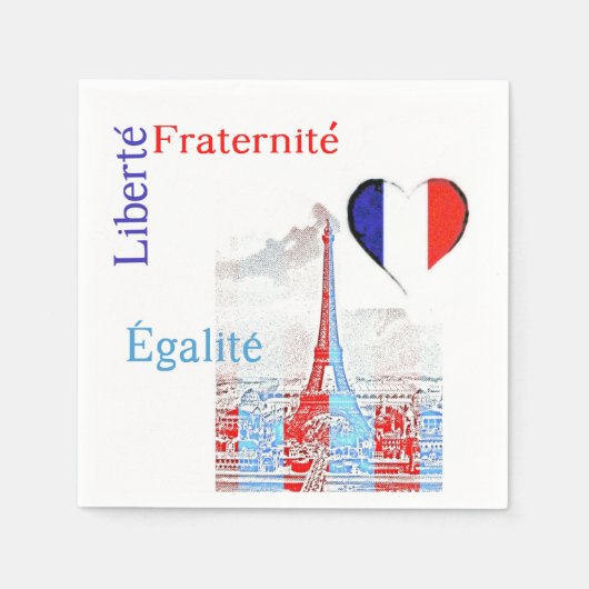Serviette En Papier patriotique français (Devant)