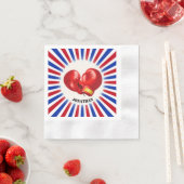 Serviette En Papier Patriotique Gants de boxe Design Papier serviettes (En situation)