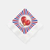 Serviette En Papier Patriotique Gants de boxe Design Papier serviettes (Coin)