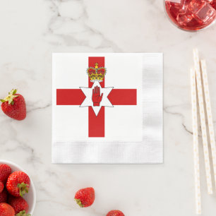 Serviette En Papier Patriotique Irlande du Nord Napkin, Irlandais, Uls