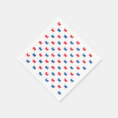 Serviette En Papier Patriotique motif de crabe rouge blanc et bleu (Coin)