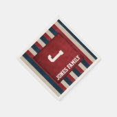 Serviette En Papier Patriotique Papier Monogramme (Coin)