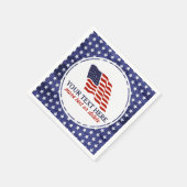 Serviette En Papier Patriotique Quart Juillet Américain Drapeau Person (Coin)