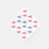 Serviette En Papier Patriotique rouge blanc bleu homard motif moderne (Coin)